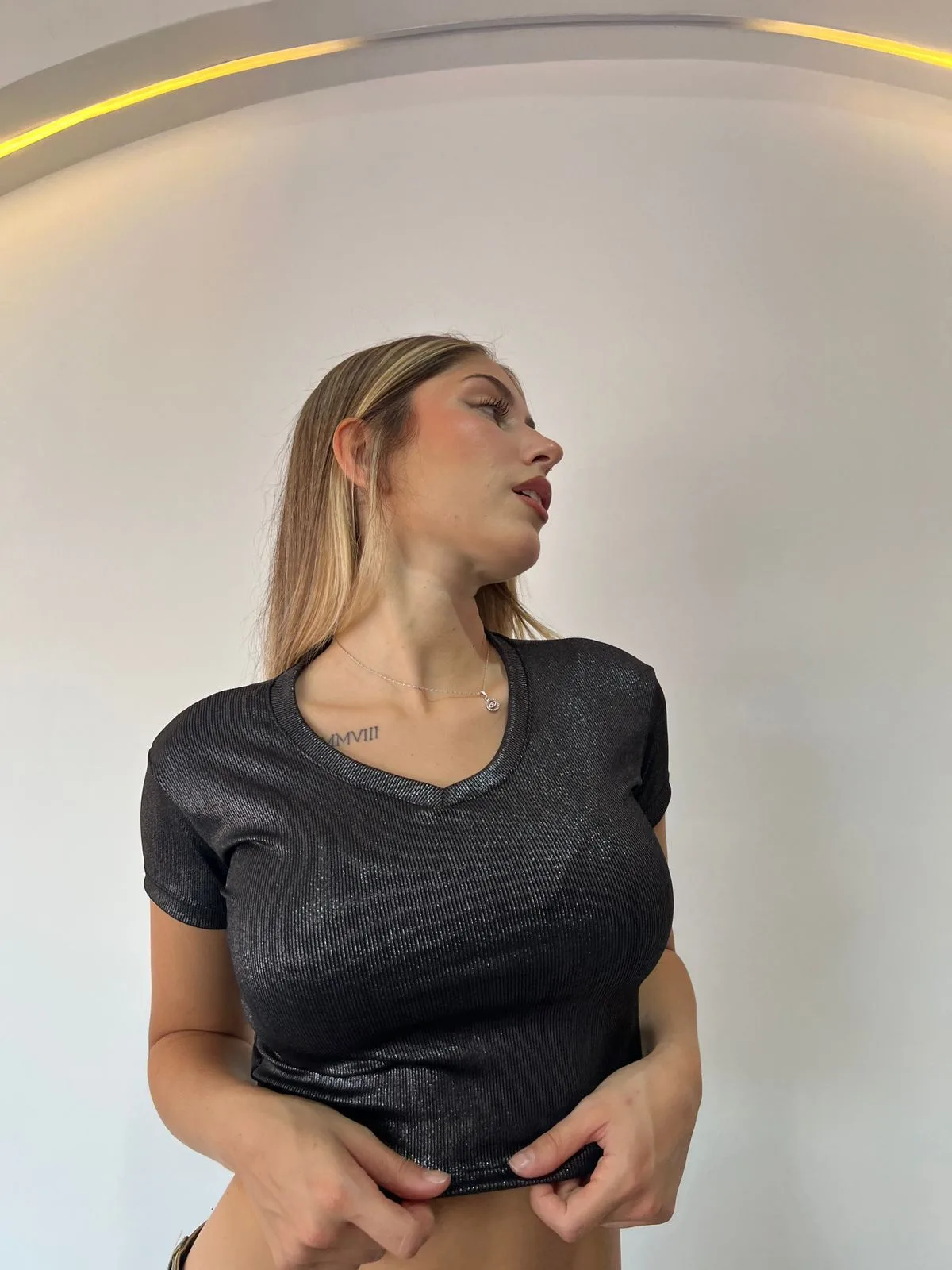 Remera Cropp Cuello V