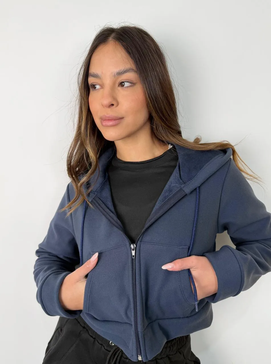 Campera Canguro Cropp Darlon Plush